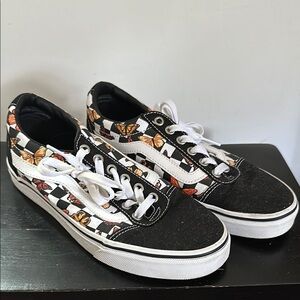 Vans Black and White Butterfly Sneakers